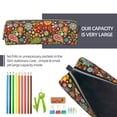 thumbnail image 5 of Fotbe Hippie Peace Love Pattern Leather Pencil Case, Pencil Pouch with Durable Zipper, Compact and Stylish Organizer for Stationery, Art Supplies, Travel Essentials, 5 of 7