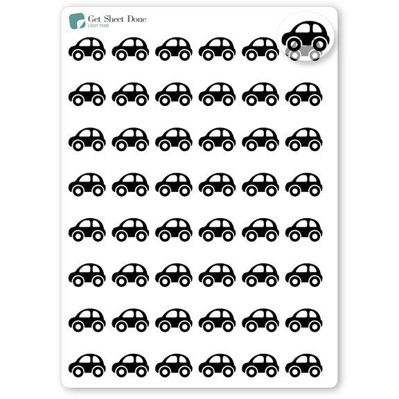 Foiled Car Planner Stickers / Appointments Reminder Stickers / Work Stickers / School Student Teacher / / Bullet Journaling / Bujo / Essential Productivity Stickers