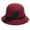 02_Wine, variant on MEICHEN Fedora Hats for Women Winter Faux Wool Bucket Hats Fashion Bowler Cap With Bowknot Fall Elegant Cloche Hat