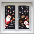 thumbnail image 5 of 2 hojas de pegatinas para ventana con temática navideña, diseño de Papá Noel, muñeco de nieve, reno, árbol de Navidad, pegatinas estáticas con dibujos animados, 5 of 5