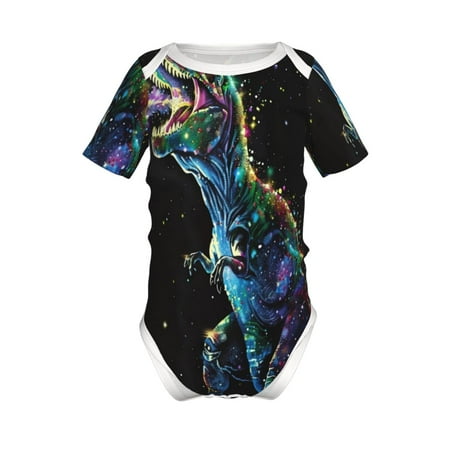 

Yiaed colorful flames dinosaur Print Infant Climbing Short Sleeve Onesie One-Piece Baby Bodysuit Clothes 0-12 Months -2 Years