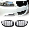 thumbnail image 4 of Riwesomey Rejillas delanteras de riñón para coche, parrilla de carreras para E90 E91 3 Series 2008-2011, doble línea, doble listón, estilo Vehículos, repuestos y accesorios Mis, 4 of 8