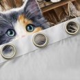 thumbnail image 4 of Feelyou Cute Bowknot Cat Curtains Pack of 2 (42x84 Each), Cartoon Animal Curtains Blackout, 4 of 6