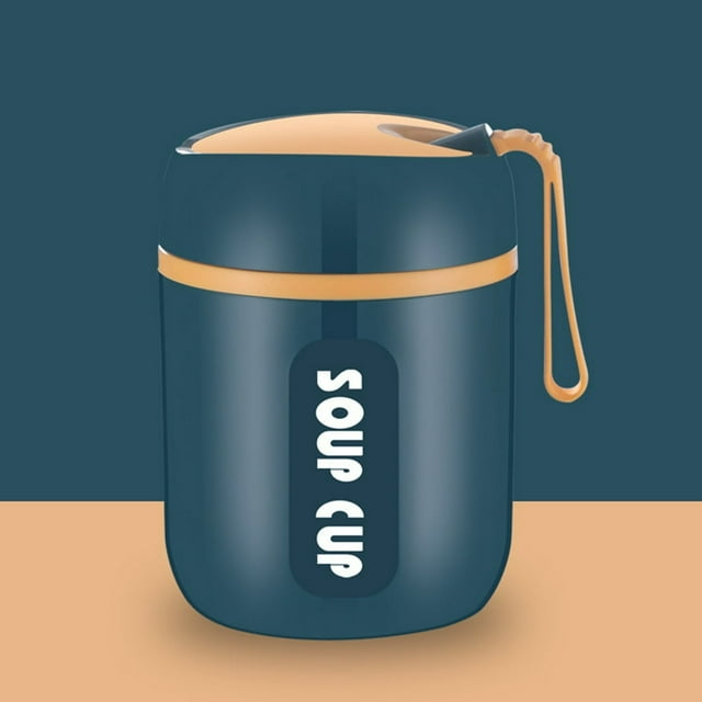 CNKOO 480ML Food Flasks Stainless Steel Lunch Flask with Foldable Spoon Thermal Insulated Soup Container for Kids Adult