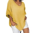 thumbnail image 1 of Women Oversize Tunic Summer Casual Baggy Blouse T Shirt Half Sleeve Tops Plus Size, 1 of 2