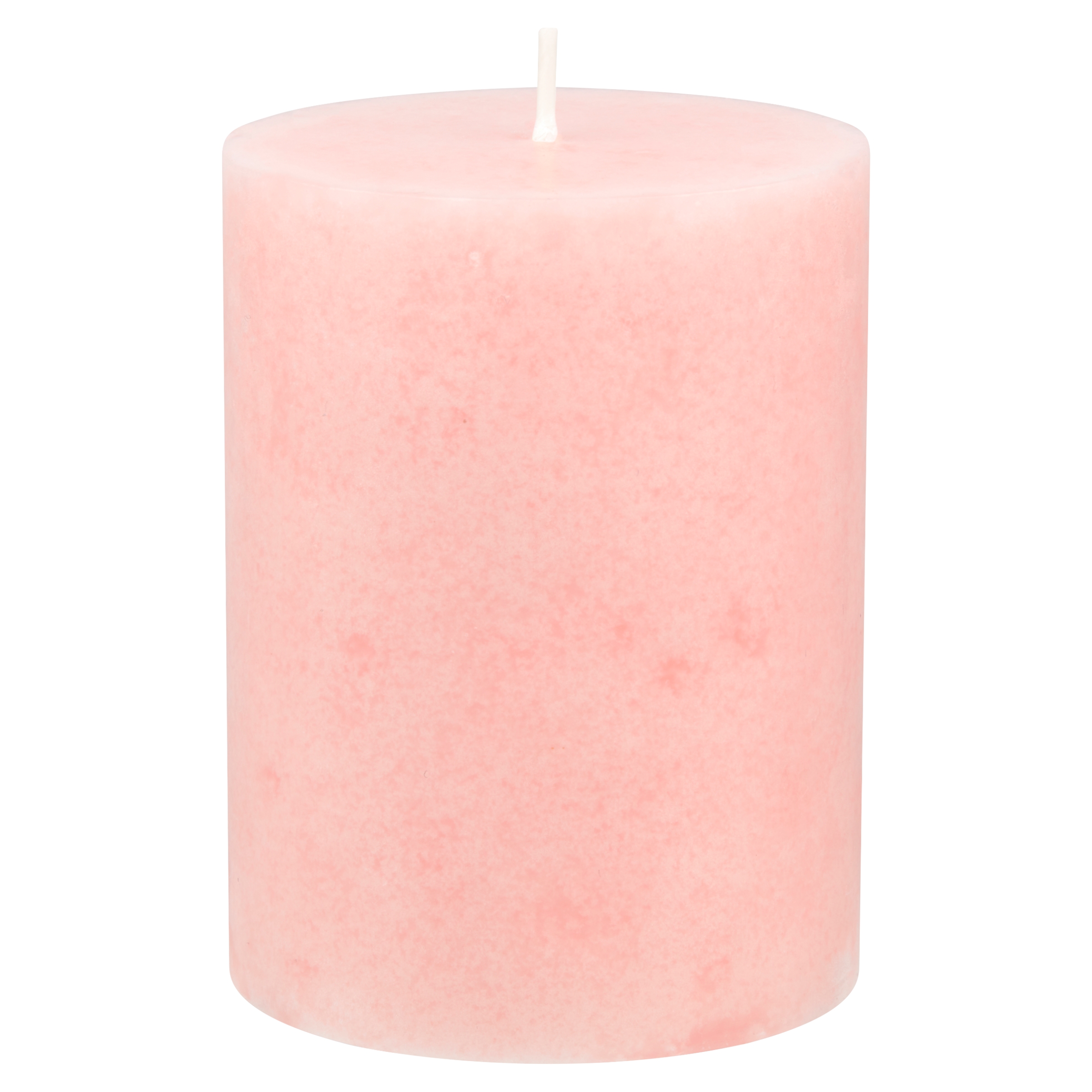 Mainstays Unscented Decorative Mottled Pillar Candles, 3x4inch tall, Pink Mottled Color