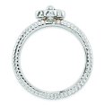 thumbnail image 2 of Sterling Silver Stackable Expressions Blue Topaz & Citrine Flower Ring Size 8, 2 of 3
