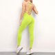 thumbnail image 1 of Pantalones de yoga de una pieza ajustados con escote en V y espalda descubierta para deportes, correr, fitness, yoga para mujer, 1 of 6