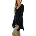 thumbnail image 3 of ToBeInStyle Women's Classic Long Sleeve Longline Top, 3 of 7