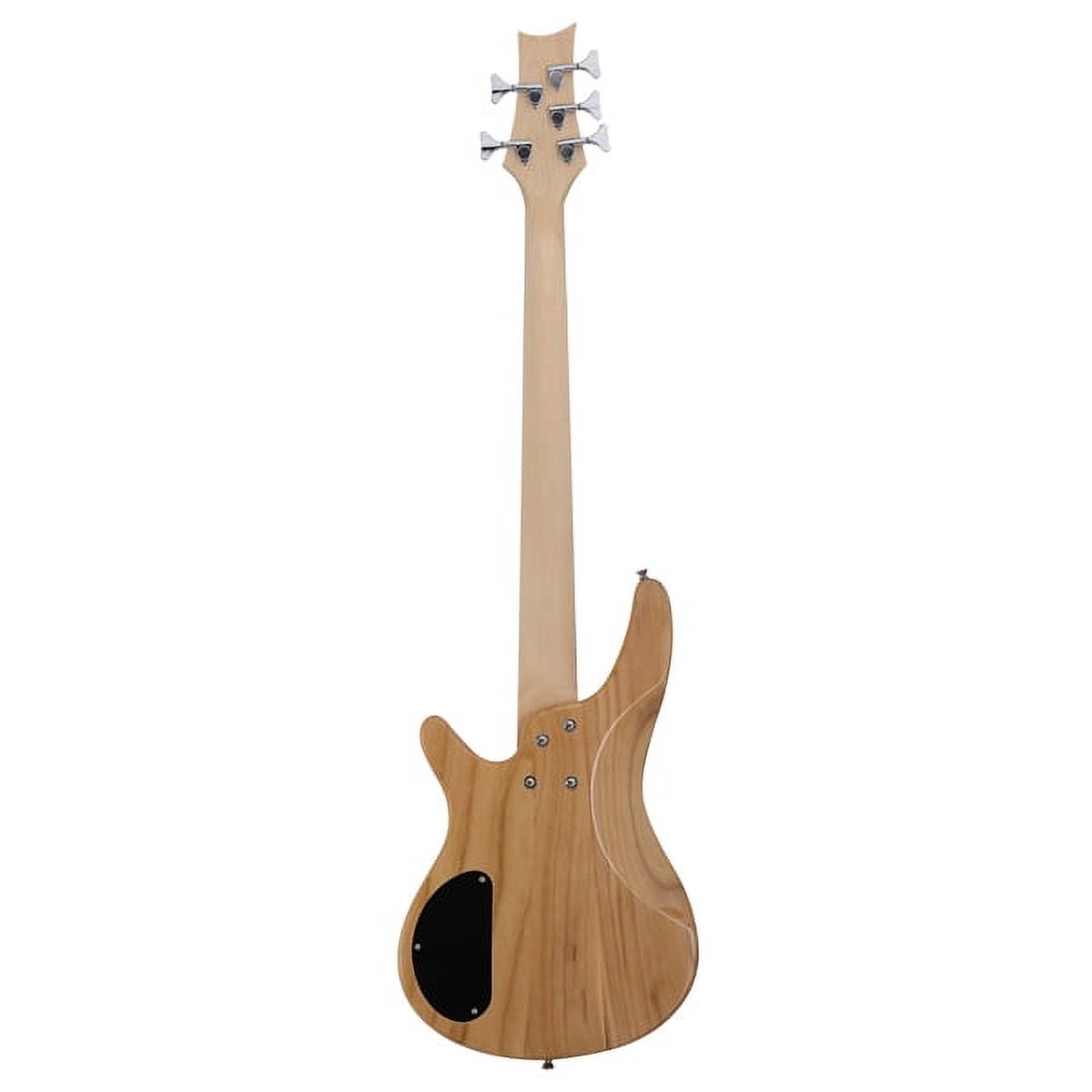 44 Inch GIB 5 String H-H Pickup Laurel Wood Fingerboard Electric Bass Guitar with Bag and other Accessories Burlywood