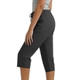 thumbnail image 5 of Women's Stretchy Yoga Leggings Summer Knee Length with Pockets Comfy, 5 of 7