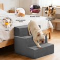 thumbnail image 2 of Escalera para Perros DUMOS de 3 Peldaños en Espuma Antideslizante para Interior Gris, 2 of 7