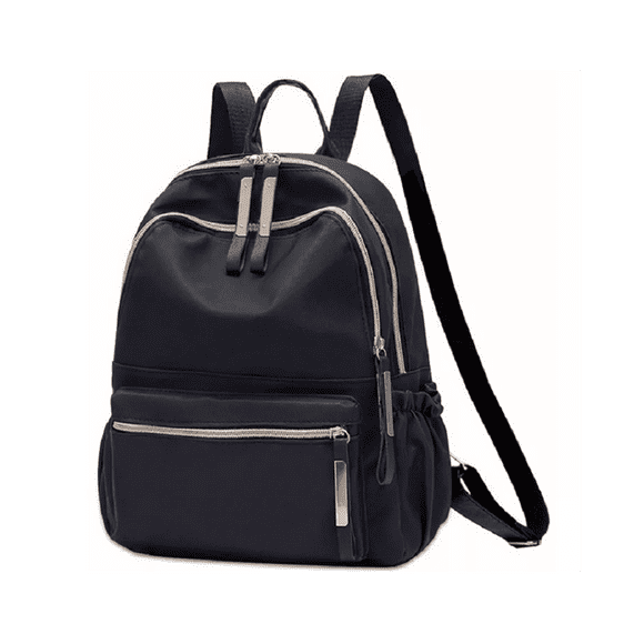 Mochila De Moda Impermeable Cierre Antirrobo Negra
