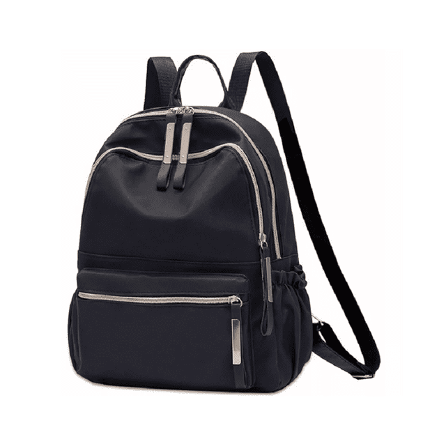 Mochila De Moda Impermeable Cierre Antirrobo Negra
