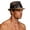 Coffee, variant on Summer Panama Straw Fedora Hats for Men Women Trilby Hat Foldable Short Brim Panama Beach Hat Mesh Sun Hat Navy Free Size(Free Size)