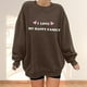 thumbnail image 3 of Gibobby Temperamento Pullover Top Moda de mujer Ocio Palabras de amor Impresión de amor Cuello redondo Manga larga Top suelto Suéter sin sombrero 8 (Marrón, L), 3 of 4