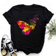 thumbnail image 1 of Camiseta Con Estampado De Árbol De Mariposa Para Mujer , Ropa De Verano De Manga Corta , Negra Blanca S-3XLpangjing, 1 of 4