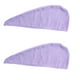 thumbnail image 1 of EeaseMX 2 gorros de secado rápido para cabello mojado, toallas de ducha, absorbentes, antideslizantes, de secado rápido, para spa y de microfibra (morado, 60 x 25 microfibras, 70 g cada uno), 1 of 7