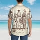 thumbnail image 4 of Balery Cowboys Riding Horses Camisas hawaianas de manga corta para hombre, camisas playeras de corte holgado, camisas de vacaciones con botones,Medium, 4 of 7