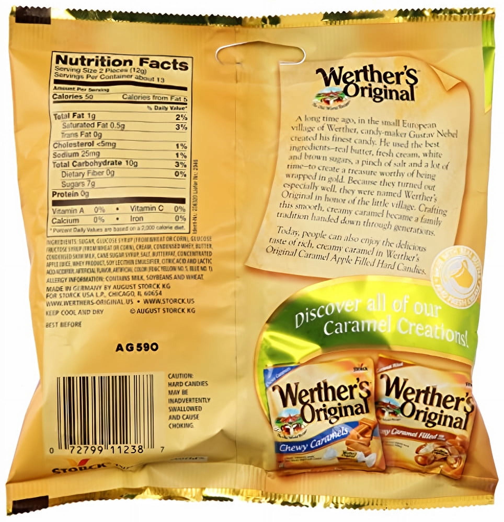Werther's Original Caramel Apple Filled Hard Candies 5.5 oz (Pack of 32)