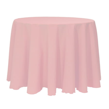 

Ultimate Textile (3 Pack) 120-Inch Round Polyester Linen Tablecloth - for Wedding Restaurant or Banquet use Dusty Rose Pink