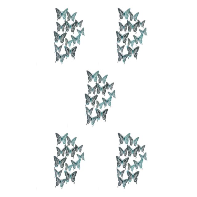 relayinert Decorative Butterflies Wall Stickers - Beautiful Addition To Home Multiple LK12 green 5Set