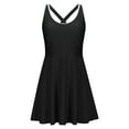 thumbnail image 6 of Baqcunre Women's Swimwear Short Skirt Swimsuit Colorblocked Swimming Dress with Pockets Black S, 6 of 9