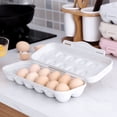 thumbnail image 4 of 2 piezas 12 rejillas Nevera Caja de huevos irrompible Caja de almacenamiento de huevos Bandeja para huevos de pato Caja (caqui) Caqui 30 X 11 cm, 4 of 5