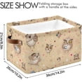 thumbnail image 4 of Coolnut Cartoon Owls Storage Basket, Durable Canvas Organizer With Handles Large Collapsible Storage Bins Boxes for Home Office - 1 Pack Home Decor, 4 of 7