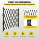 thumbnail image 4 of VEVOR Puerta de seguridad plegable individual, puerta plegable de 48" de alto x 71" de ancho, puerta de seguridad de acordeón de acero, puerta de seguridad expandible flexible, puerta de, 4 of 9