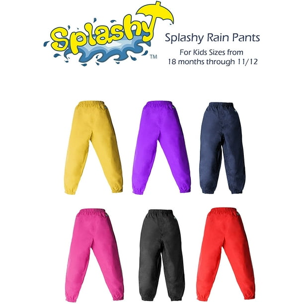 Splashy Kids Rain Pants Purple (100% Waterproof) 