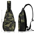 thumbnail image 2 of Full Print Chest Bag 8×15in Outer Large Bag On Both Sides Of Mesh Bag Inside Pocket Design Sponge Pad Shoulder Strap Military Green Camouflage, 2 of 8