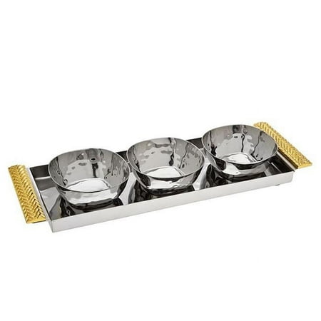 

Herringbone Rectangular Tray 3 Bowls