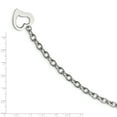 thumbnail image 3 of Primal Steel Stainless Steel Open Link with Open Heart 8.5 inch Bracelet, 3 of 7