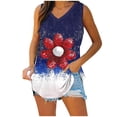 thumbnail image 5 of Womens July 4th Tank Tops Funny Patriotic Independence Day Graphic Sleeveless Tees High Low Holiday Casual Shirts White, L, 5 of 6