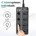 thumbnail image 2 of En 1 Puertos USB Múltiples Con Interruptores Independientes Y Luces Led, Múltiples Tomas USB 1 Puerto USB 3.0 Y 3 Puertos USB 2.0, Multi-usb Para Transferencia De Datos,, 2 of 5