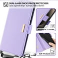 thumbnail image 6 of TECH CIRCLE For Google Pixel 6 Wallet Case for Women, PU Leather RFID Blocking Card Holder Shockproof Protective Magnetic Stand Case with Detachable Crossbody Strap Wrist Chain,Purple, 6 of 8