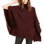 Michael Kors Women's Turtleneck Poncho Red Size XL