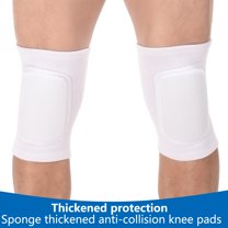 harmtty 1Pc Knee Pad Comfortable Fit Breathable Collision Avoidance Anti slip High Elasticity Knee Sponge Sports Protective Gear Knee Pad Fitness Use White