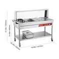 thumbnail image 4 of VEVOR Commercial Food Warmer, 7 Pans + 2 Pots Electric Steam Table, 1800W Professional Buffet Catering Food Warmer with Shield Undershelf Wheels, Stainless Steel Server, 4 of 9