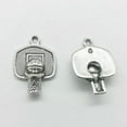 thumbnail image 2 of U8MO Wholesale Antique Silver Jewelry Finding Charms Pendants Carfts DIY-10pcs basketball hoop, 2 of 2