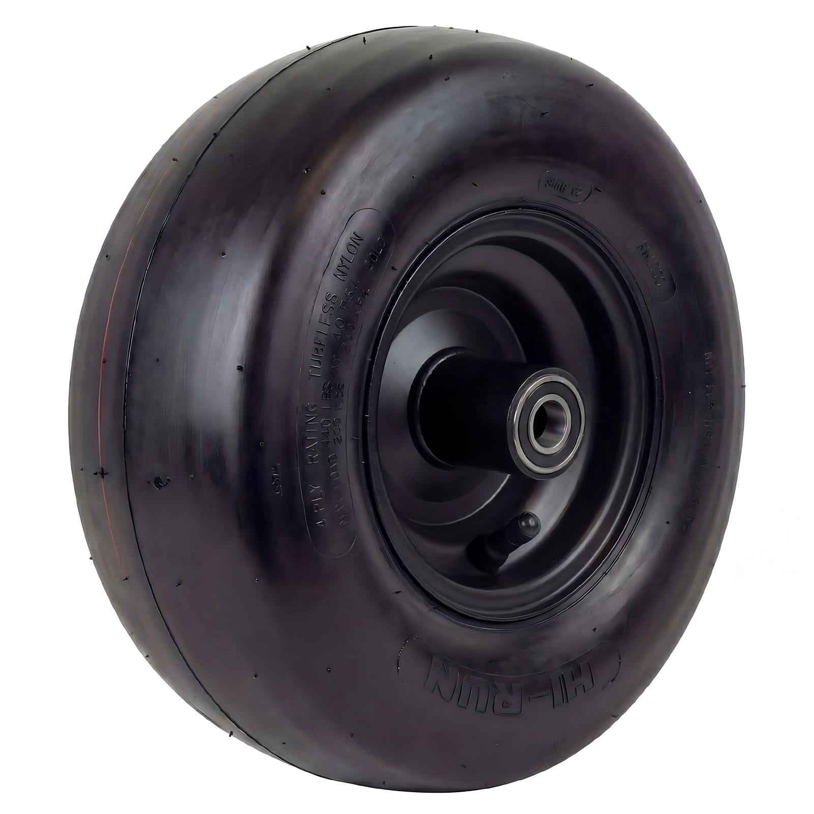 Hi-Run 2 Set SU19 11X4.00-5 4PR Lawn & Garden Tires, 5x3 Black Wheel, 5/8" Bushing, 5.61" Hub Length Assembly