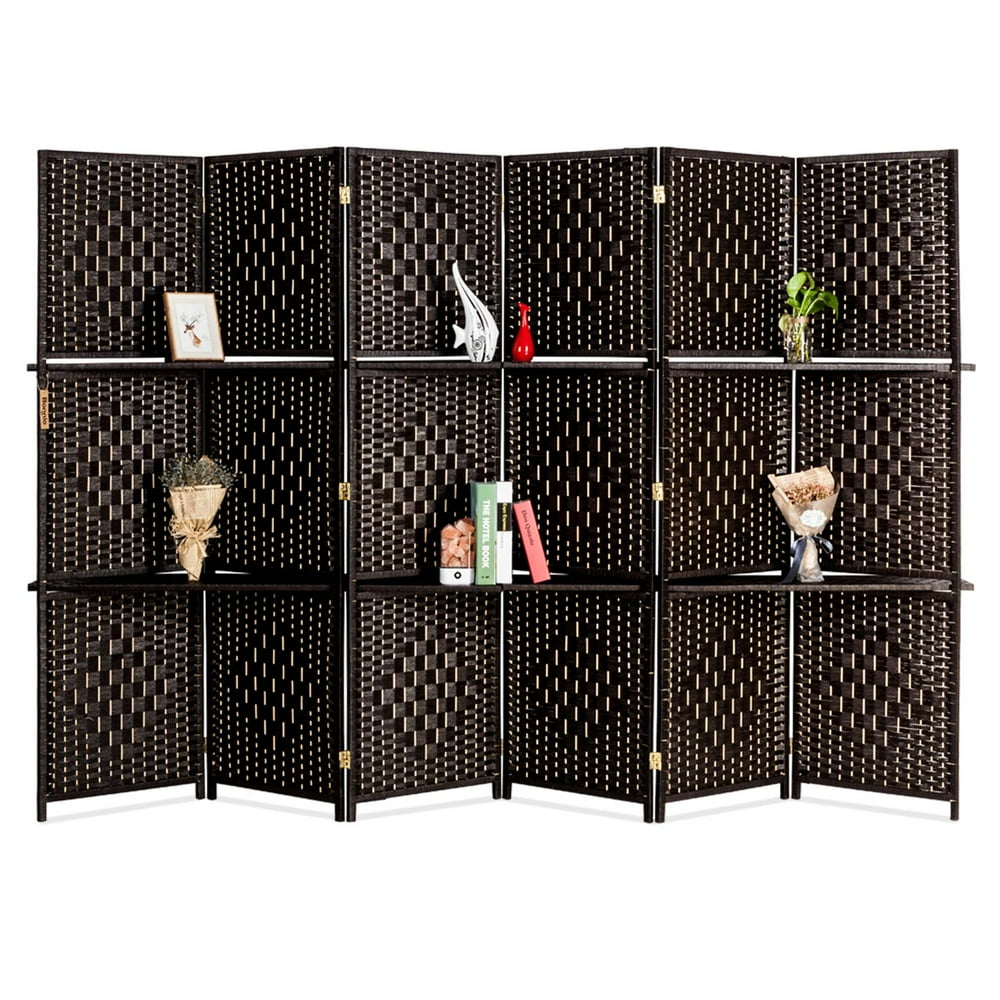 Ktaxon Heavy Duty Folding Woven Rattan Room Divider Screens, 6FT Tall