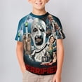 thumbnail image 2 of Terrifier Kid Shirts Unisex Casual Tops 3D Print Graphic Tees Short Sleeve T Shirts for Boys Girls 160CM, 2 of 8