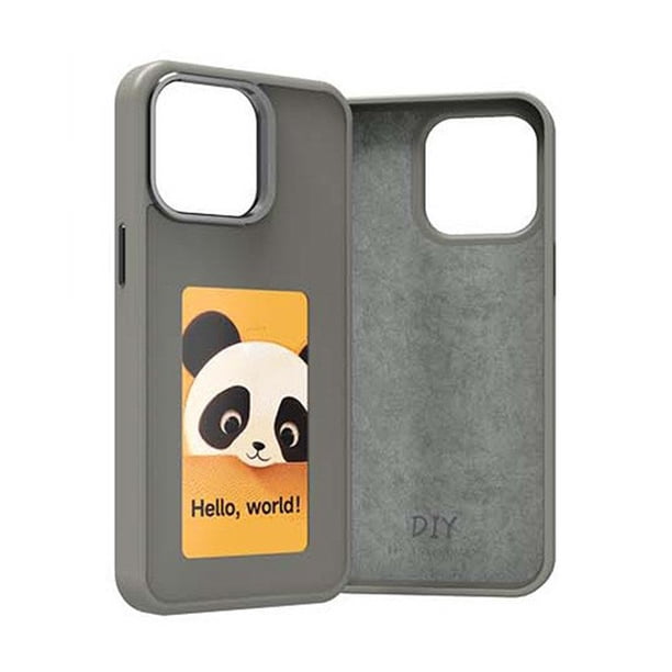 Funda para Con Pantalla Tinta Likrtyny para iPhone 15 Pro Max Gris
