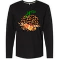 thumbnail image 3 of Inktastic Cheetah Print Pretty Pumpkin with Fall Leaves Long Sleeve T-Shirt, 3 of 5