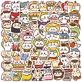 thumbnail image 2 of Cheap!Pegatinas de gatos Pegatinas decorativas para equipaje de cuaderno, 2 of 5