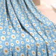 thumbnail image 3 of Light Blue Daisy Flower Pattern Blanket,Comfortable Soft Lamb Wool Throw Blanket,All Season,Warm Lightweight Blankets for Sofa Bed Couch Living Room Chair,60"x80", 3 of 4