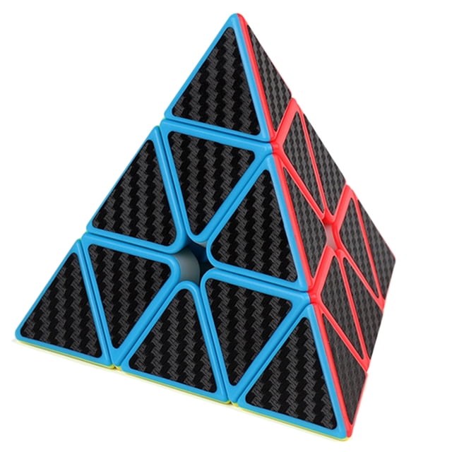 Cubo de velocidad piramidal Jadeshay juguete rompecabezas giratorio de fibra de carbono 3x3