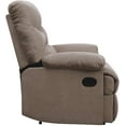 thumbnail image 3 of Manual Recliner Chair with Soft Padded Headrest and Armrest, Soft Woven Fabric Living Room Chair Home Theater Lounge Seat, Modern Leisure Recliner Chair for Living Room Office, Light Brown, 3 of 8